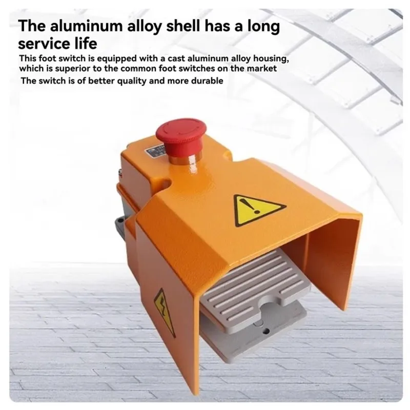 Industrial Foot Pedal With Emergency Stop Button, 12V-380V LTH-1/6 For Shearing And Bending Machines