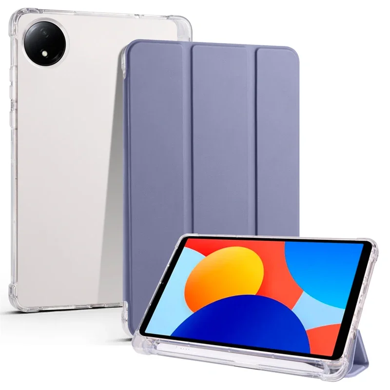 For Redmi Pad SE 8.7 8 7 Case with Pencil Holder Soft TPU Back Magnetic Shell for Xiaomi Redmi Pad SE PadSE 8 7 4G Tablet Cover