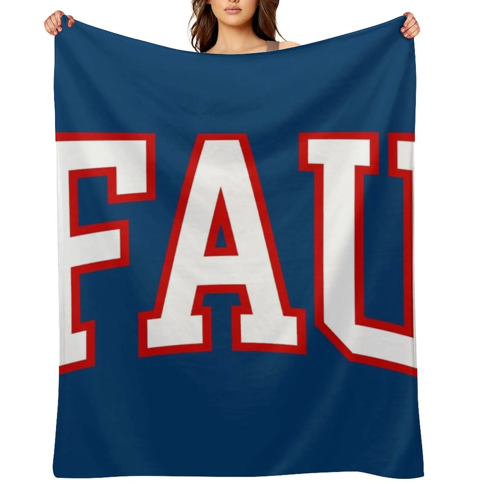 

fau - college font curved Throw Blanket Luxury Summer Blankets Sofas Of Decoration warm for winter Blankets