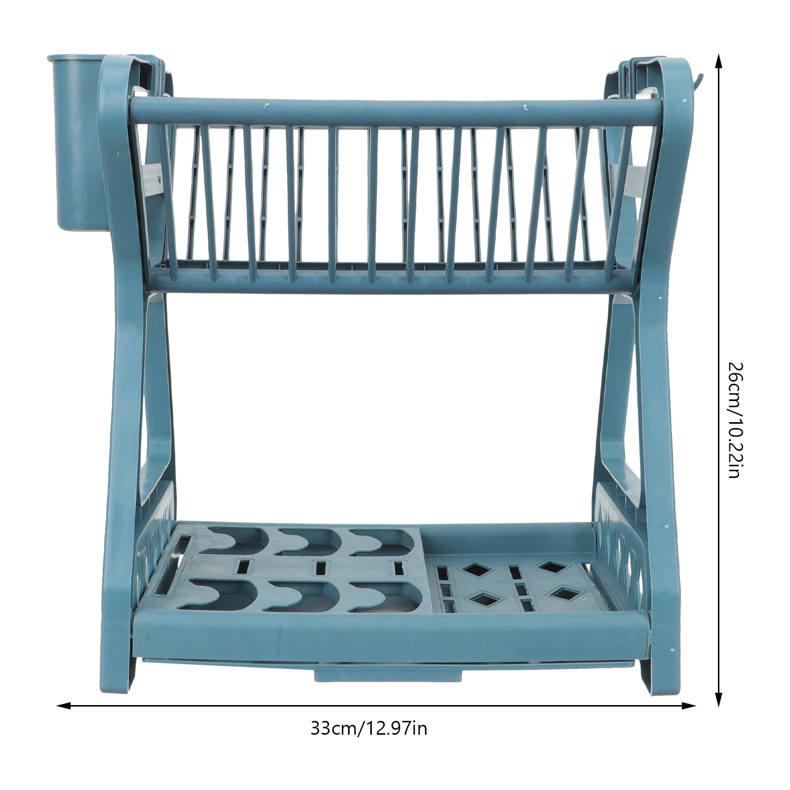 

Dish Drying Rack Multifunctional Kitchen Drainer Countertop Cutlery Holder Antirust Practical Tableware Organizer