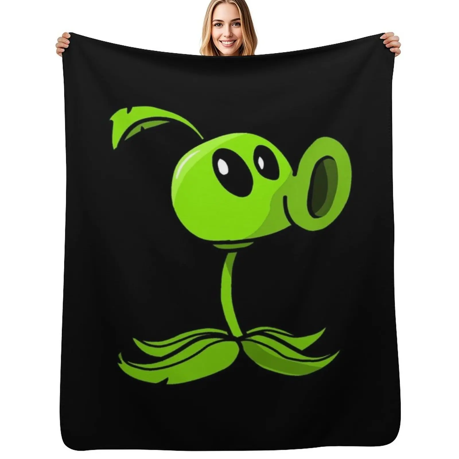 

Peashooter PVZ Throw Blanket Sofa Quilt Blankets For Bed Warm Thin Blankets