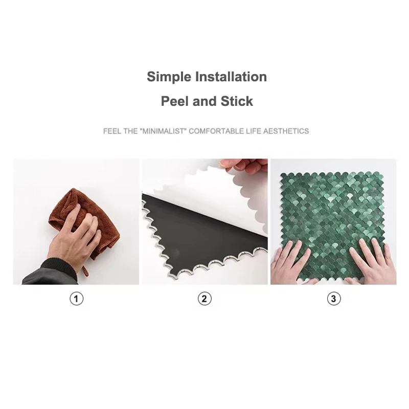 Panel de Mosaico Autoadhesivo 3D Cóncavo Convexo de Diamante, Metal y Aluminio-Plástico, 5 Piezas/Paquete, para Fondo de Pared, Cliente Rusia