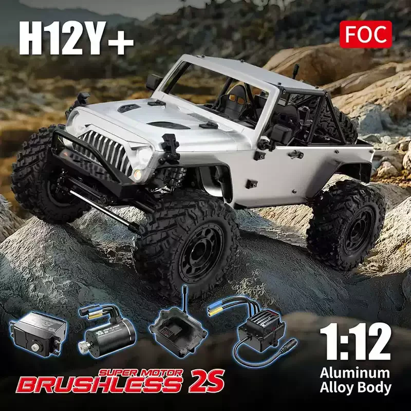 

MXJ H12Y+ Large Scale 1:12 Remote Control Brushless Off-Road Climbing Car RC Model Toy Full Proportion Sensory Without Brush