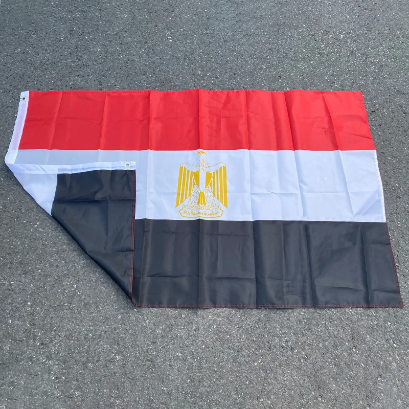 aerxemrbrae 150x90cm  Egypt  flag  High Quality Double Sided Printed Polyester  Egypt Flag