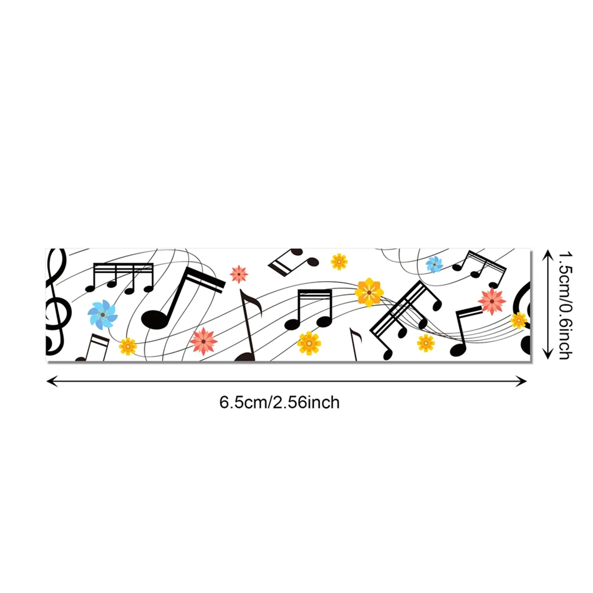 Latest ABBQ-Sweet Musical Note Theme Handbook Background DIY Washi Tape Sticker Scrapbooking Material Texture Stationery