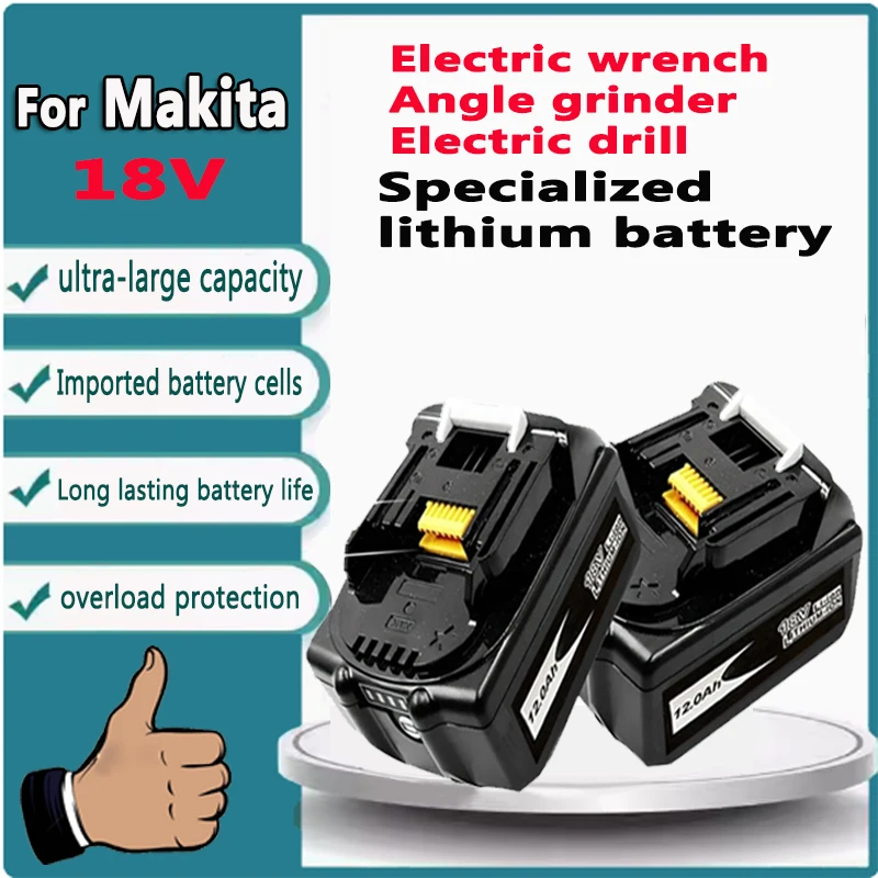 for Makita 18V 6.0Ah rechargeable battery,  for Makita BL1840 BL1830 BL1830B BL1850 BL1850B original power tool battery