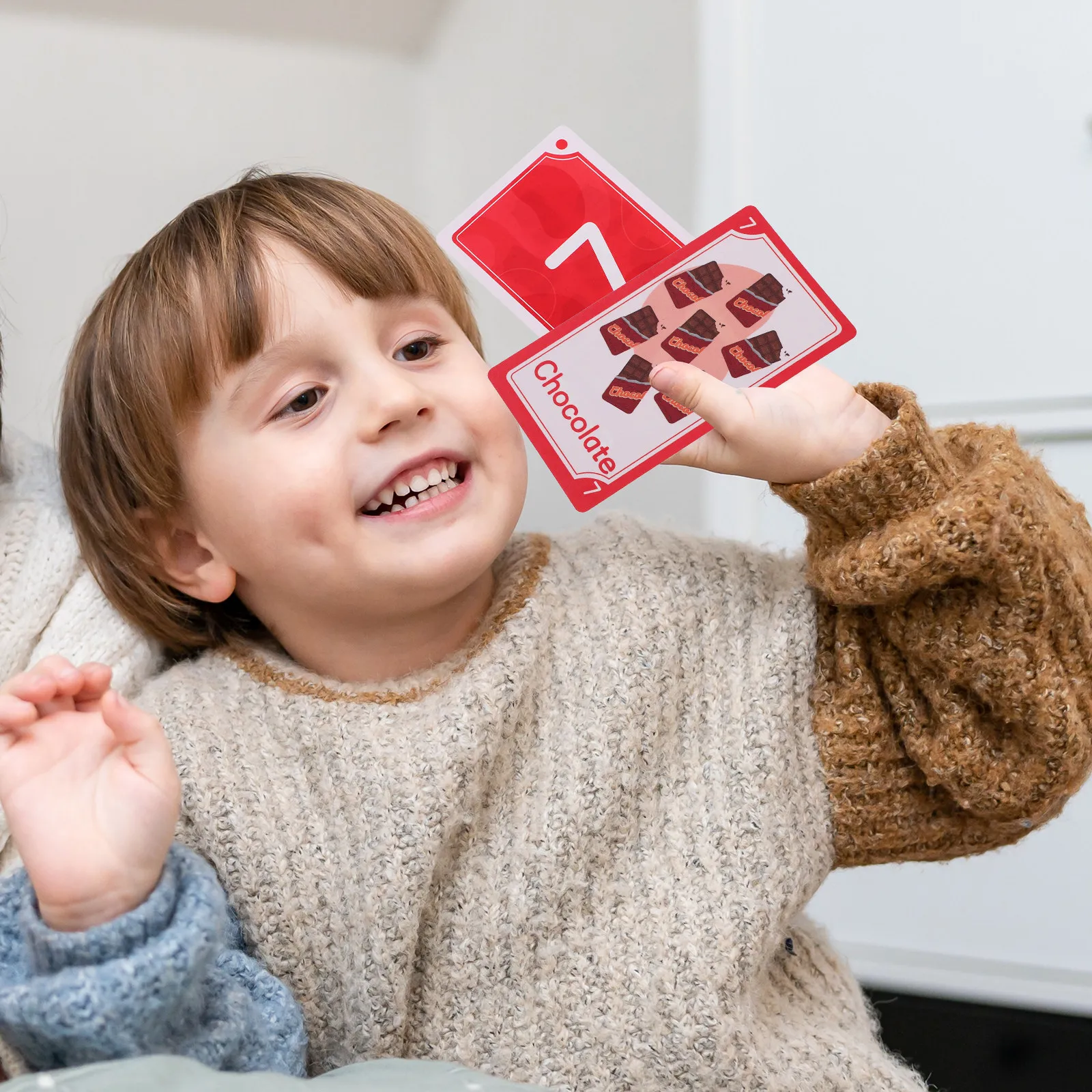 58 Pcs Number Flash Cards Toddler Toys Early Learning Letter Sounds Cognitive Baby Training view 6