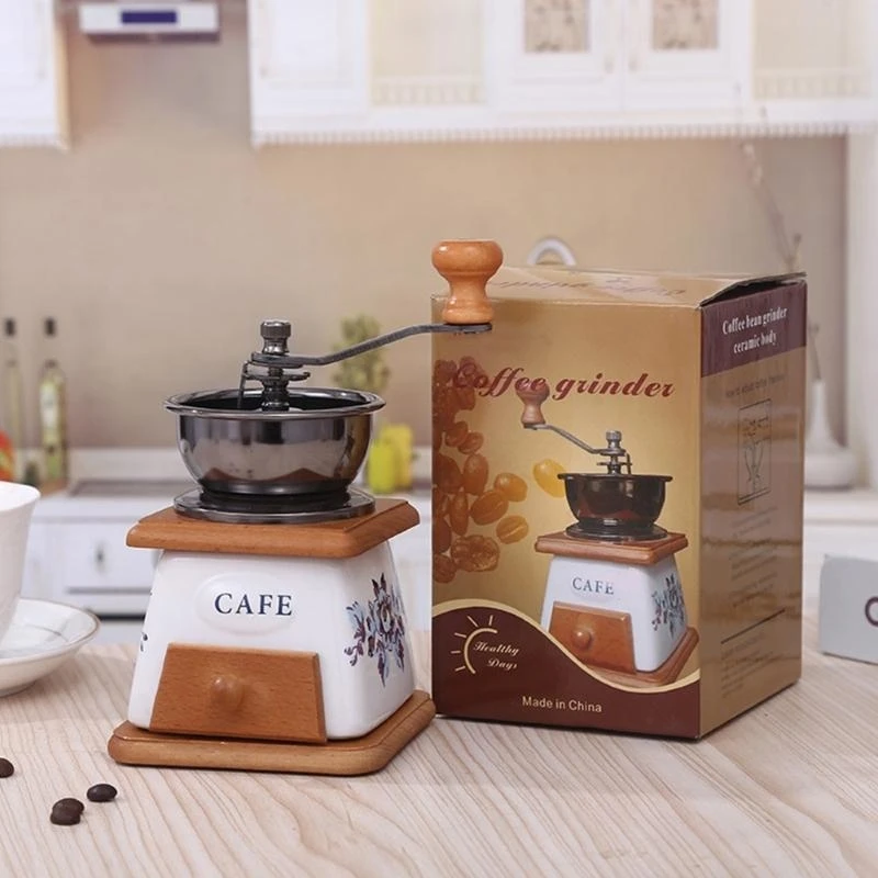 

Elegant Espresso Machine with Adjustable Coarseness Space Saving Hand Operated Grinder Home Coffee Accessories B03E