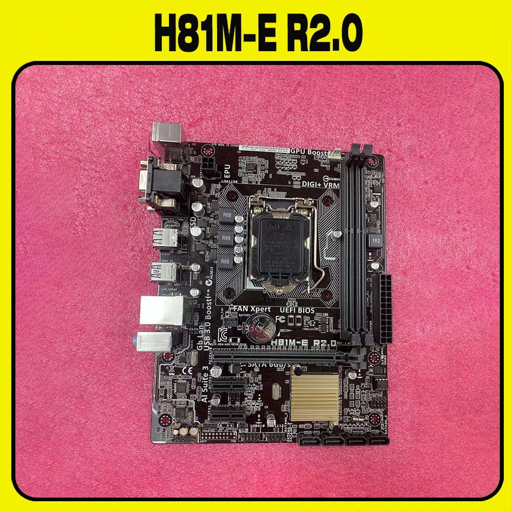 H81M-E R2.0 For A-s-u-s H81  LGA 1150 mini ATX motherboard i3 i5 i7 DDR3 16G  UEFI BIOS