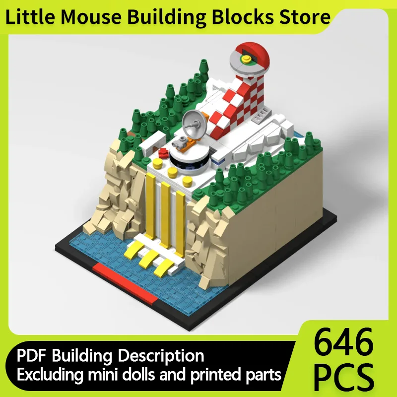 

Popular Anime Model MOC Building Bricks Reservoir Dam Base Modular Technology Gifts Holiday Assemble Children Toys Suit