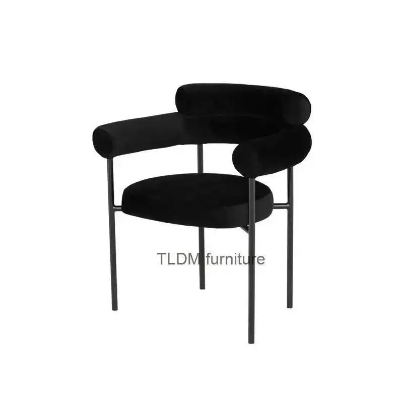 Hotel Krzeslo Metal Chairs Luxury Velvet Relax Armchair Bedroom Dining Hotel Sofa Dining Sandalye Chairs Sedie Home Furniture