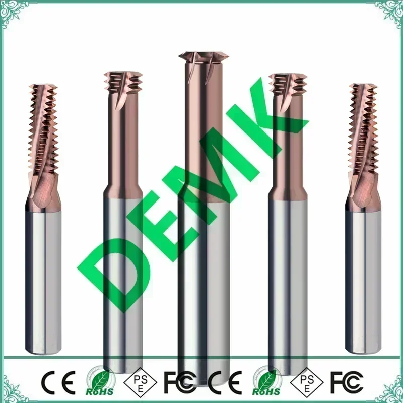 M1-M16 HRC60 Tridentate Thread Milling Cutter Bit Single tooth Three Teeth Aluminum Processing Tungsten Steel Alloy Thread mills