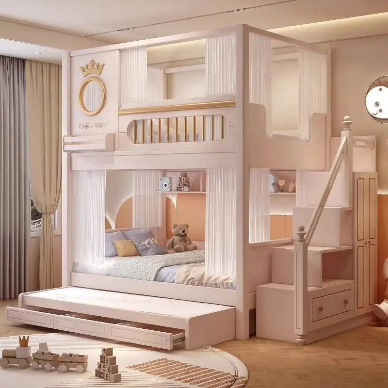 

Luxuce Canopy Kids Beds Safety Expandable White Design Modern Kids Bed Princess Single Custom Lettino Per Bambini Furniture Home