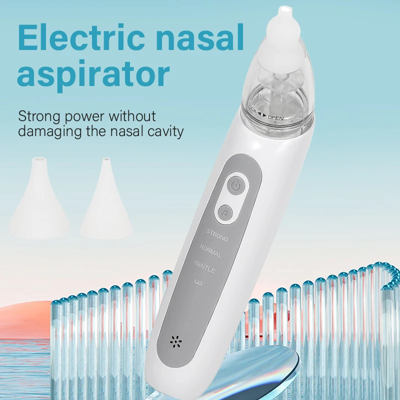 Nasal Aspirator for Baby Electric Nose Aspirator for Toddler Nose Sucker Automatic Nose Cleaner with Music and 3 Silicone Tips