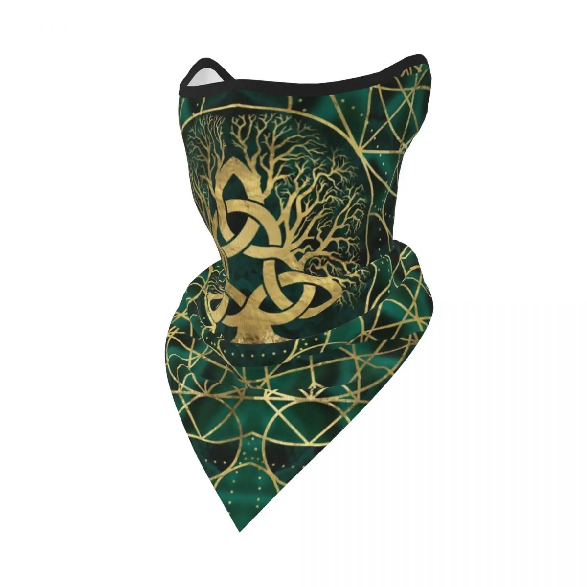 Tree Of Life With Triquetra Neck Gaiter Men Women UV Face Shield Winter Vikings Bandana Scarf for Cycling