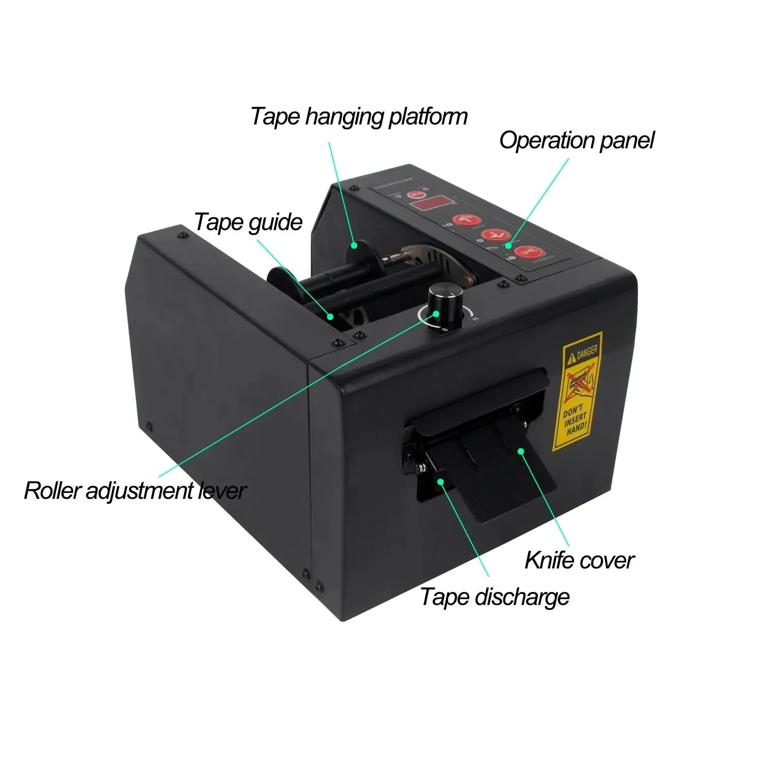 ZCUT-150 Automatic Tape Cutting Machine 8-150MM Paper Cutter Tape Dispenser Machine