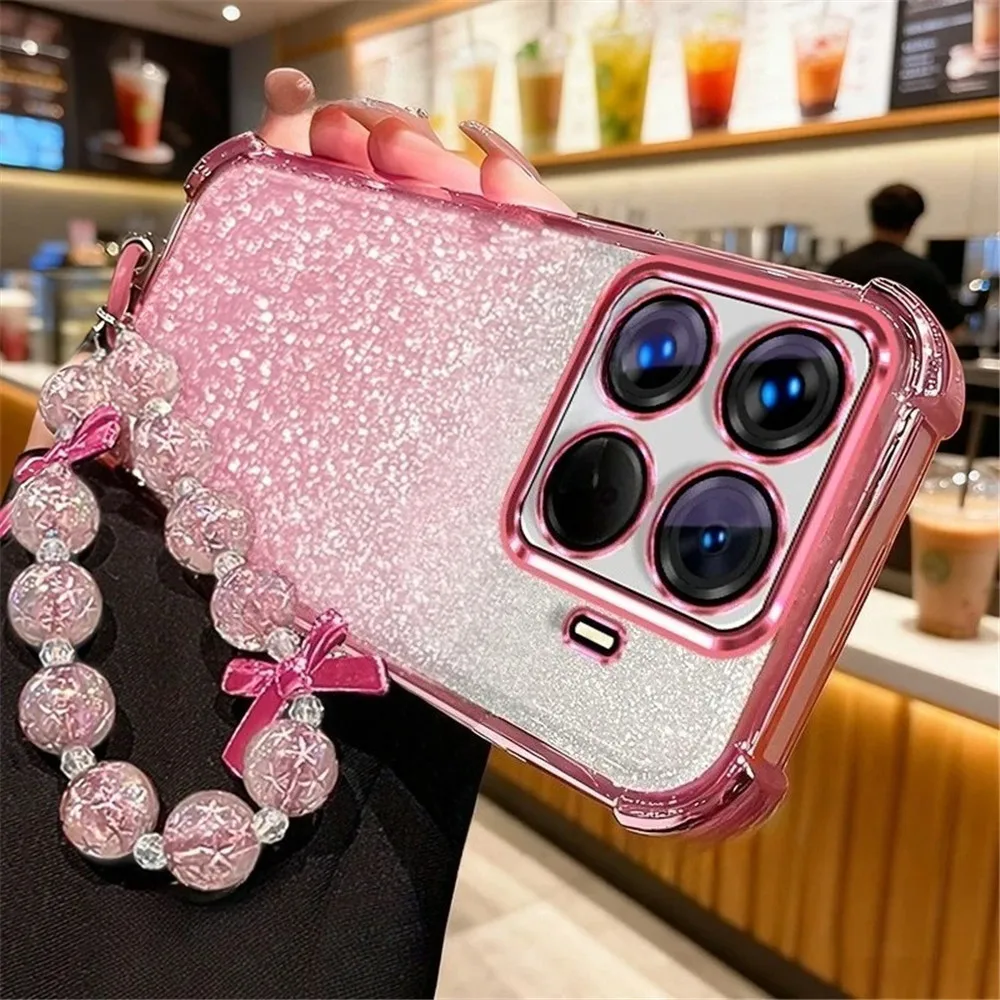 Luxuriöse Handyhülle mit Kette für Samsung A17 A27 A37 A57 A16 A26 A36 A56 A15 A35 A55 A14 A54 Glitzernde Stoßfeste Silikonhülle – Detail 3
