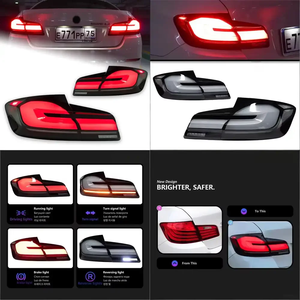 

For 2011-2017 for 5 Series F10 F18 Standard Fitment Taillight Assembly New LED Running Water Turn Signal