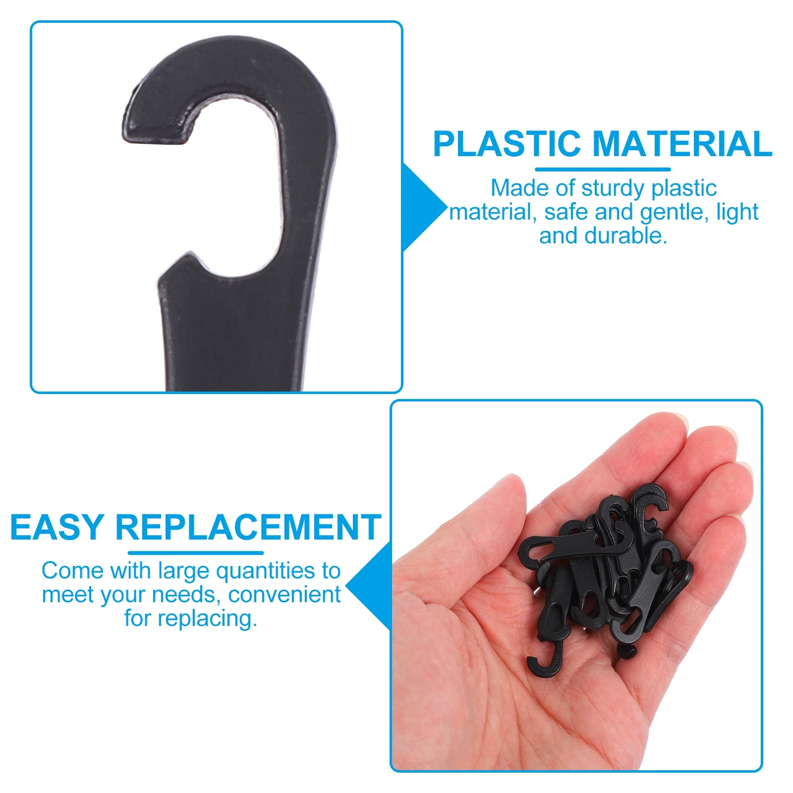 

200pcs Car Seat Cushion Hooks 3 5cm ABS S Shape Durable Plastic Easy Install Suitable Most Car Seat Covers Vehicle Accessories