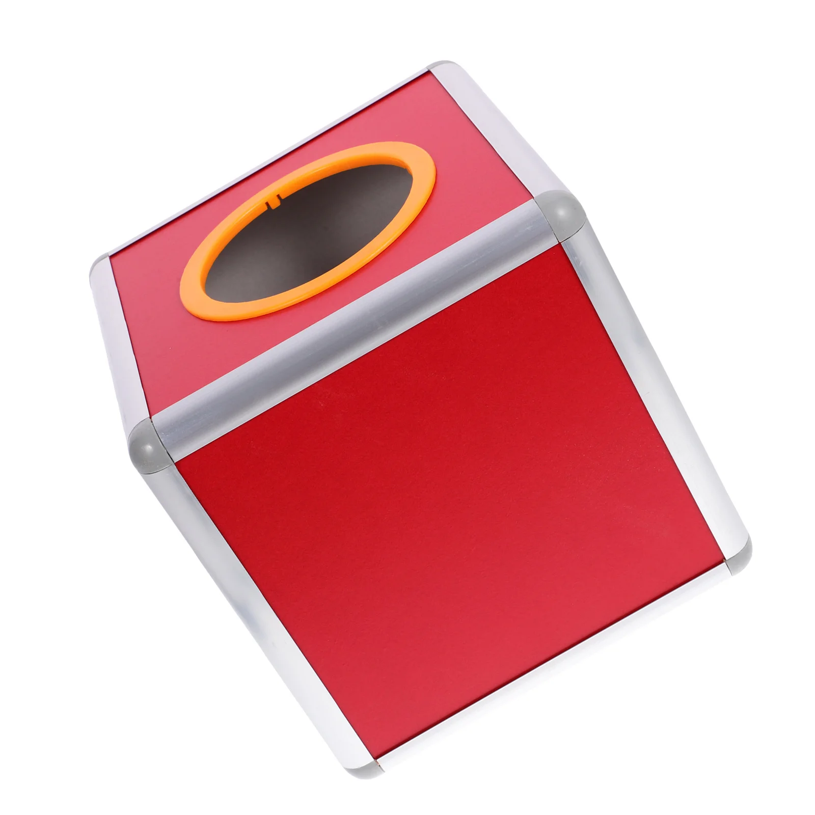 Aluminum Edge Raffle Ticket Box Secure Slot Design Wooden Ballot Holder for Event Fundraising Suggestion Donation Box