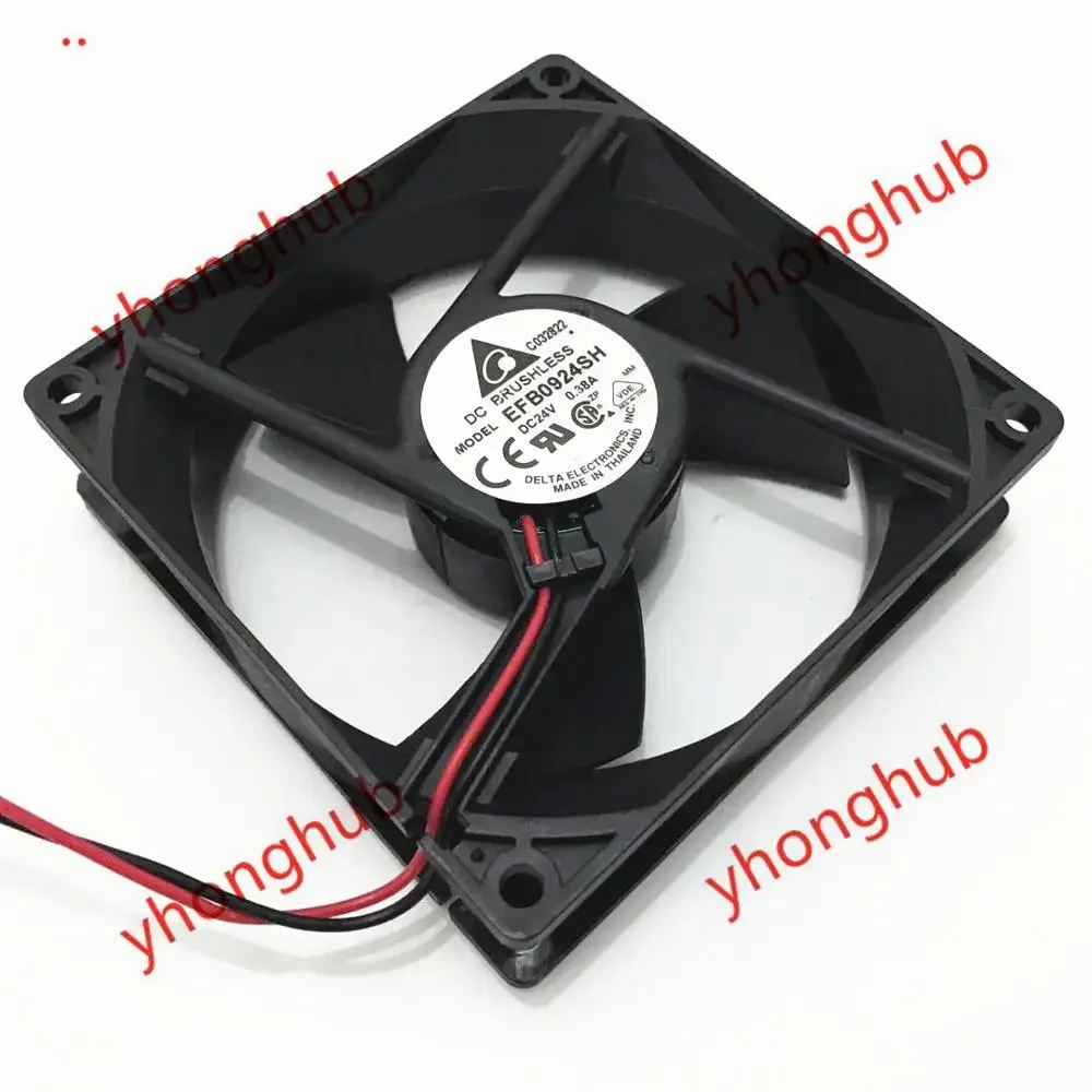 Delta Electronics EFB0924SH DC 24V 0.38A 92x92x25mm 2-wire Server Cooling Fan