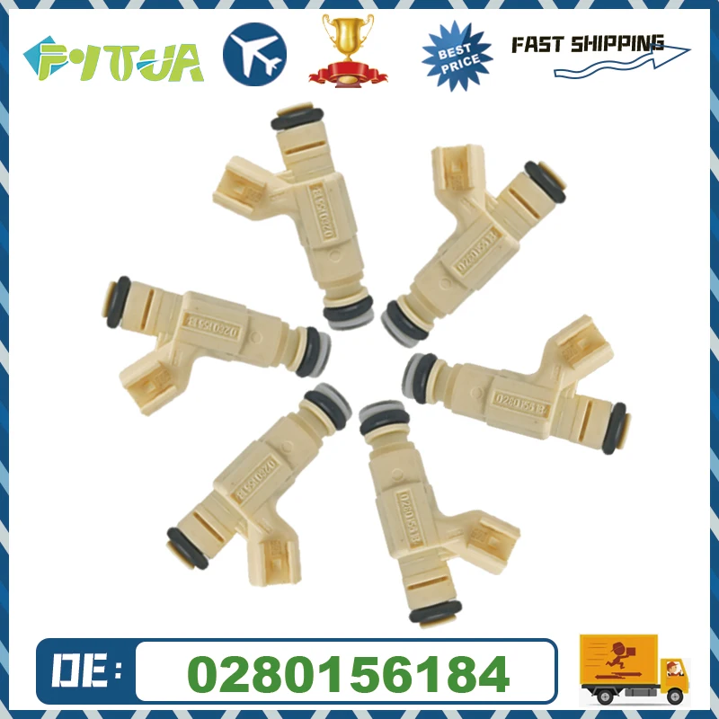 

6pcs High perfomance Fuel Injector 0280156184 For Ford Explorer Mercury Mountaineer 4.0L 2004 4L2E-E 0280156245 822-11187