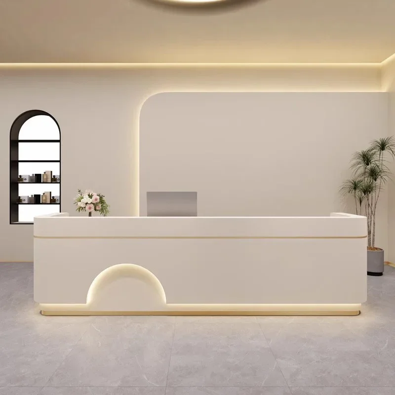 Branco igreja púlpito mesa de recepção púlpito mesas de restaurante pulpitos em pé escritório loja balcão bar registro móveis de escritório