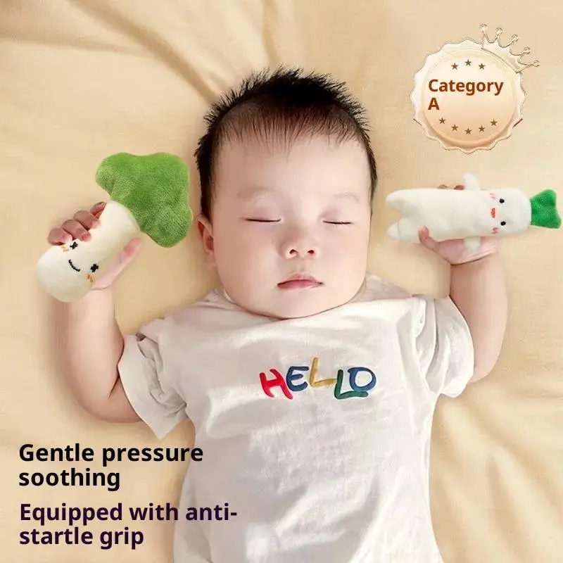 

1/2Pcs Baby Soothing Toy Plush Fruit Doll Infant Anti Startle Sleep Aid Holding Ring Newborn Comfort Toy‘