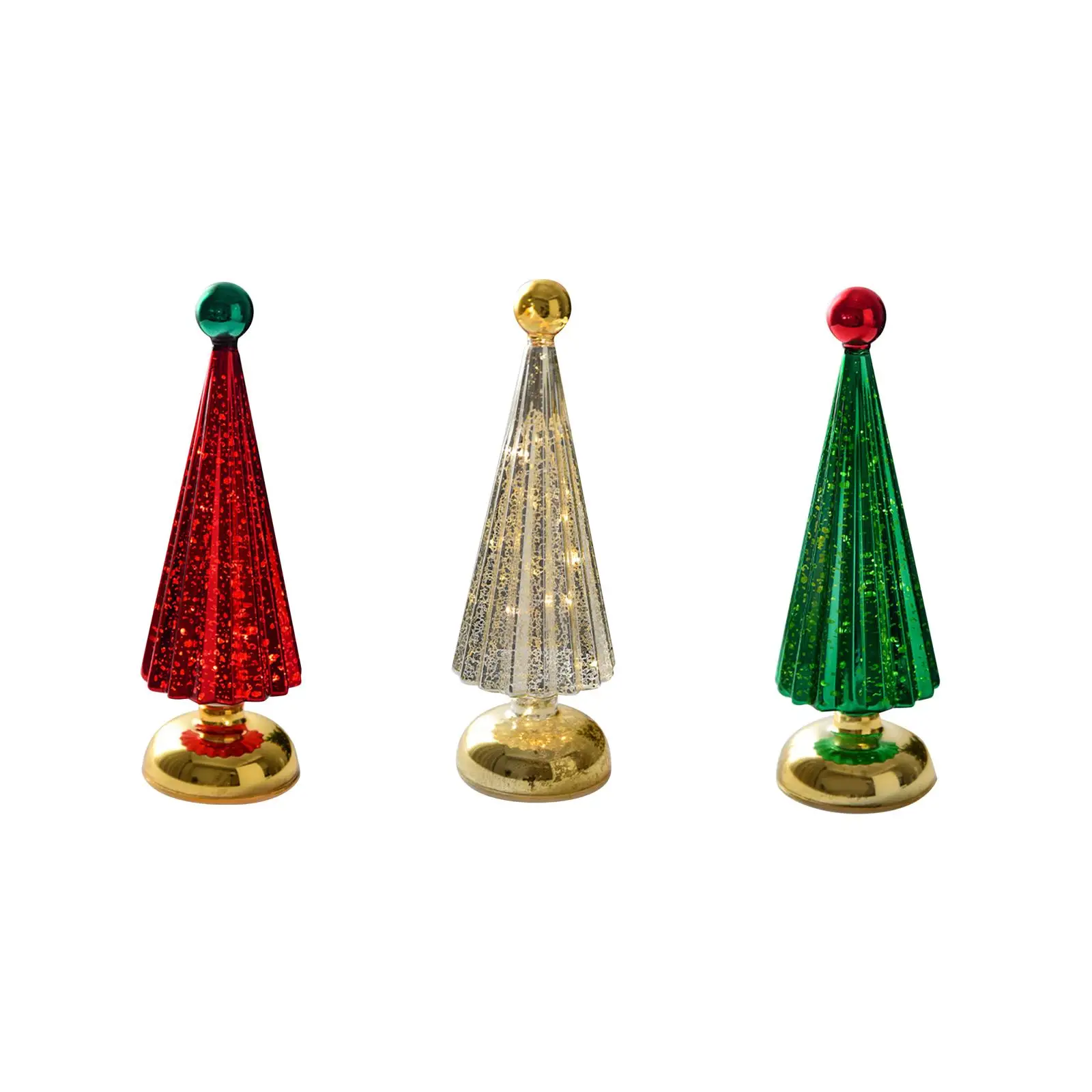 Christmas Tree Light Ornament Party Fashion Lighted Statue Tabletop Display Festive Bedroom Bedside Light Table Centerpieces