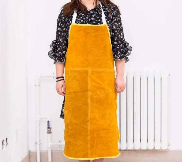 

1 шт., моющийся теплоизоляционный фартук из воловьей кожи, сварочный фартук, защитная одежда для пайки, кузнец