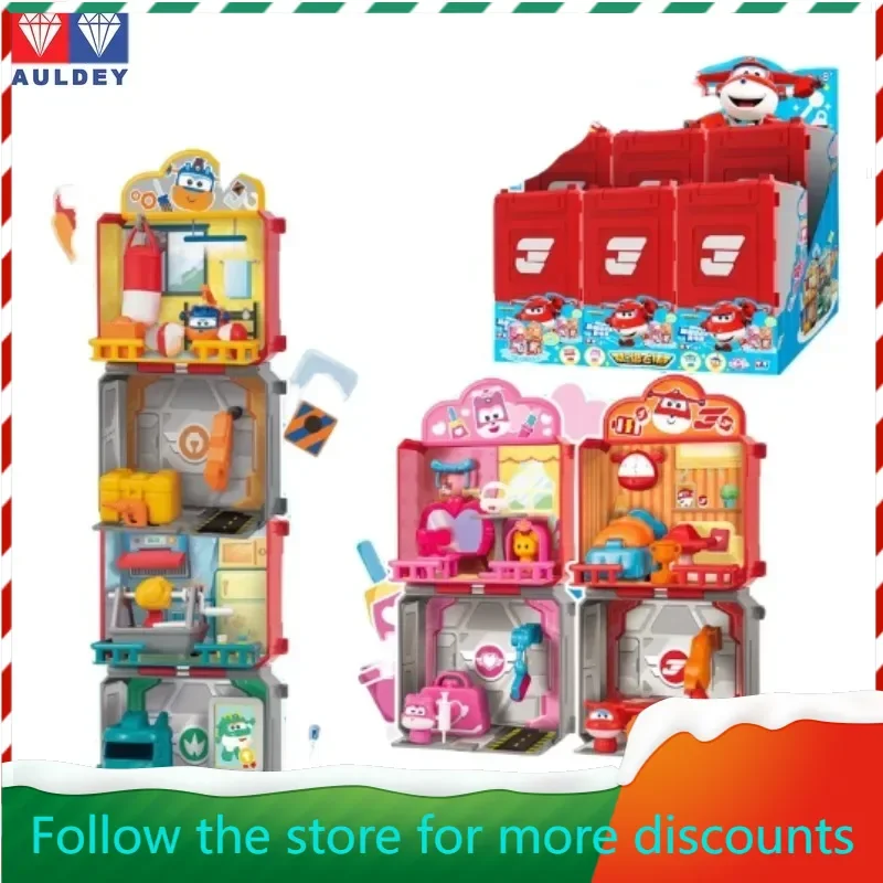 

AULDEY‌ Original Super Flying Hero Back to Super Hangar Charging Series Complete Set of Mobile Phone Model Gifts In Stock