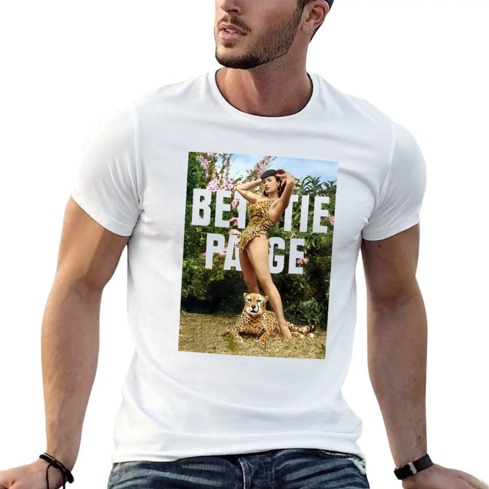 

Bettie Page t Jungle for white pack T-Shirt shirts t shirts man anime oversize