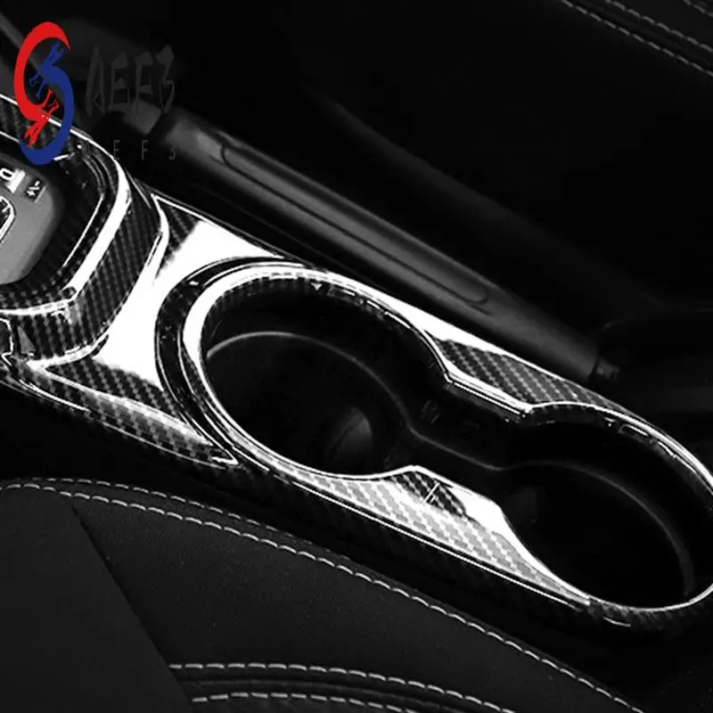 

AEF3-Car Interior Gear Panel Front Cup Holder Decorative Cover Sticker For Jeep Wrangler JK 2011-2017 Auto Accessories, ABS