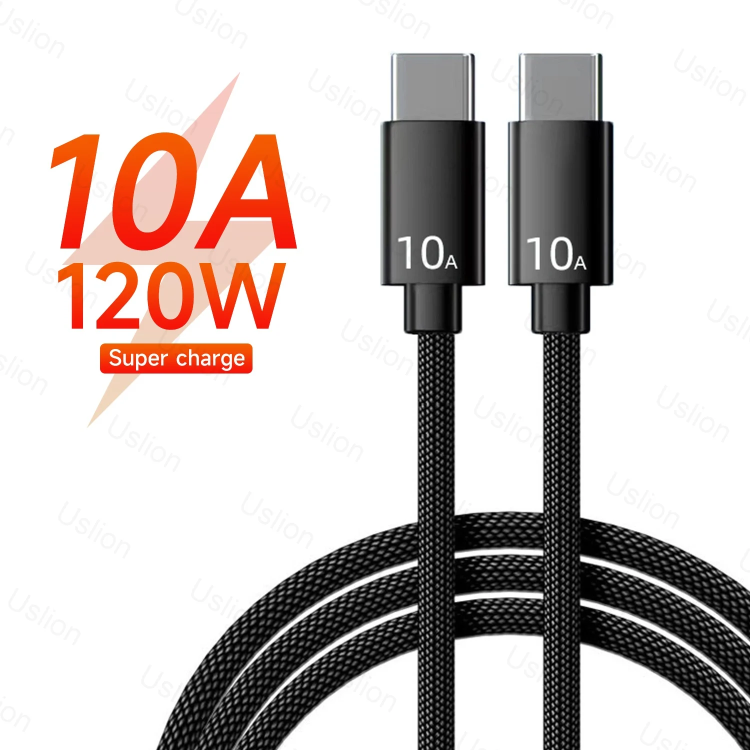 120W 10A Fast Charging USB Type C Cable For Huawei P50 Data Transfer Cord For Samsung Xiaomi 13 Redmi 13 Oneplus For iPhone 15