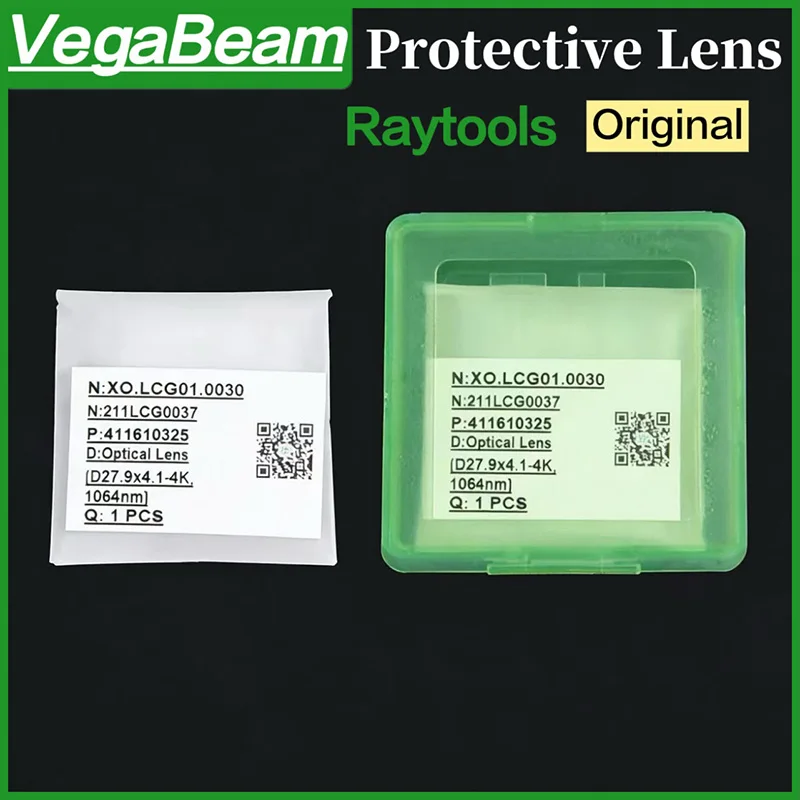Raytools Original Laser Protective Windows Lens 27.9x4.1 24.9x1.5 30x5 37x7 15kw 20kw for Fiber Laser Cutting Machine Head Parts