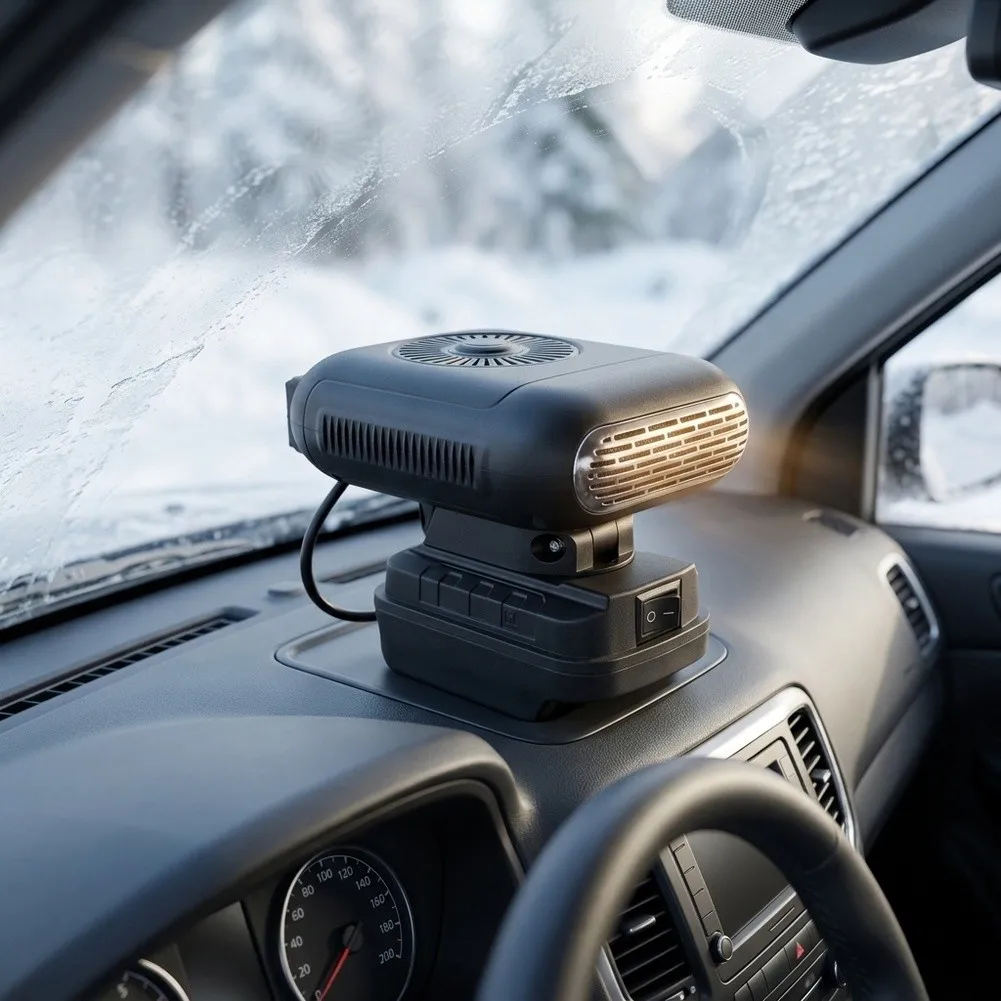24V Vehicle Heater for Cars Trucks SUVs - Electric For Heating Defrosting and Defogging Device for Windshield and Interior