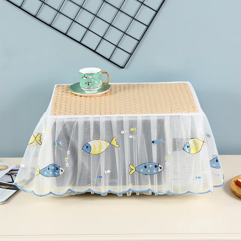 Capa contra poeira para forno de micro-ondas Midea Capa contra poeira de tecido com tudo incluído Capa contra poeira de renda