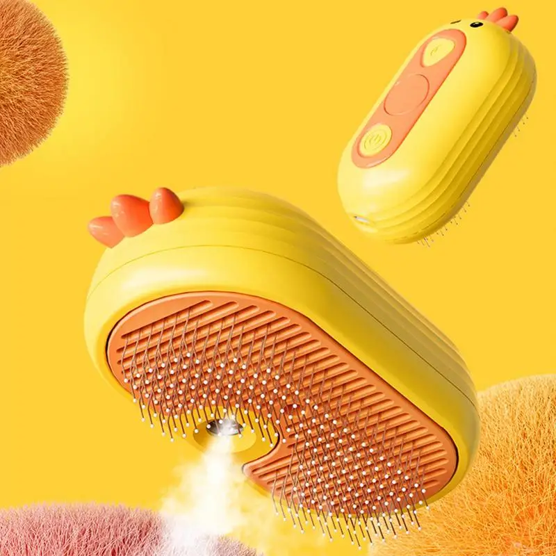 Steamy Cat Brush Pet Spray Comb Cat Brush Anti-Static Electric Hair Removal Comb Cat Deshedding Brush Cat Hair Brush With