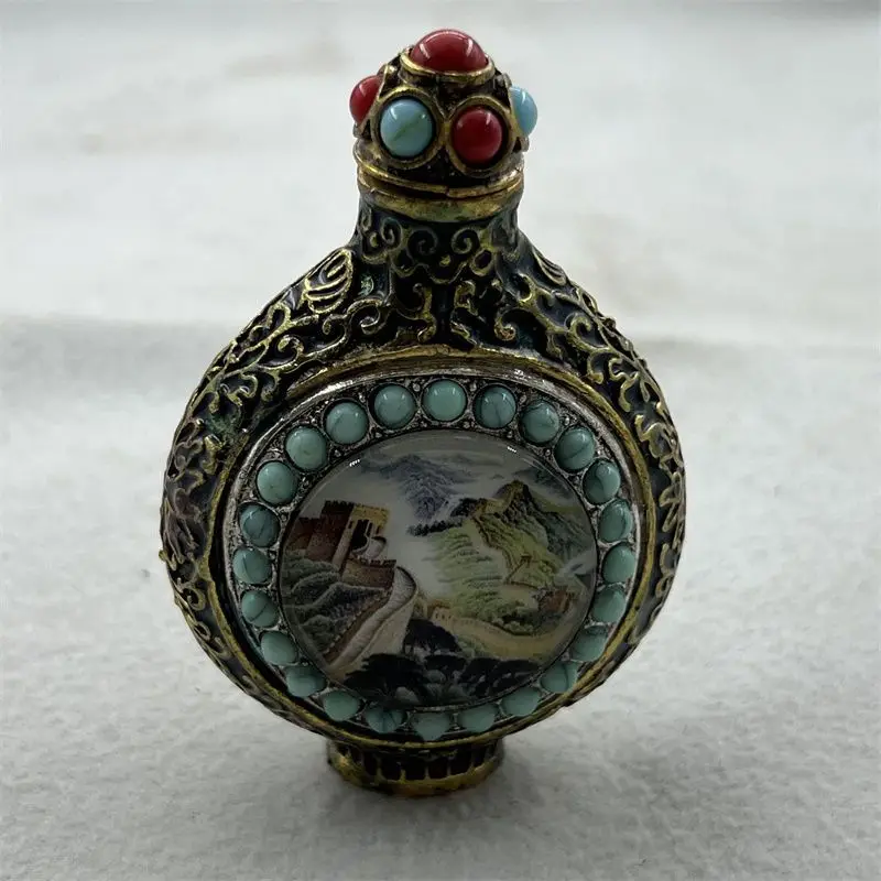 Retro Great wall of china Snuff Bottle mini bottle ﻿