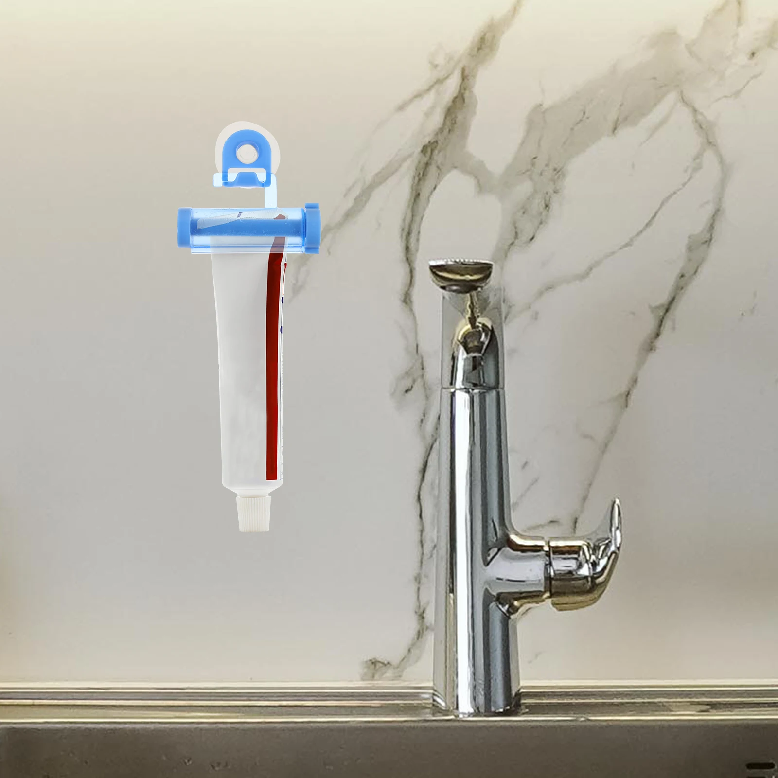

Portable Toothpaste Squeezer Manual Dispenser Extruder Clip Blue Household Plastic Facial Compact Durable