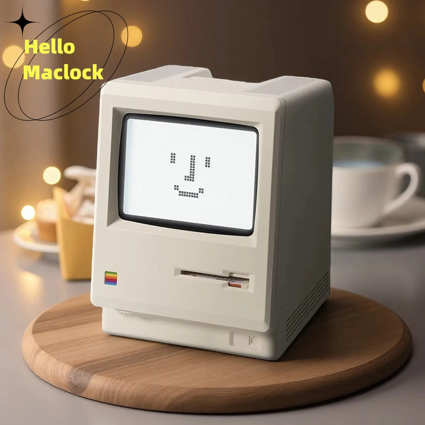 

Retro Maclock Macintosh Alarm Clock A Classic Desktop Ornament with A Digital Clock Design