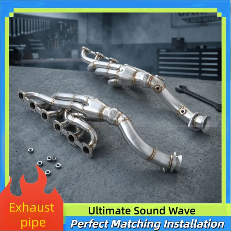 Custom Stainless Steel Exhaust Manifold Headers Dump Pipe for Ferrari Enzo 6.0l 2002-2009 Performance Car Exhaust Pipes Upgrade
