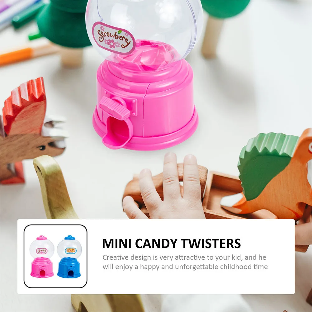 Mini máquina de chicles y dulces, Banco de dinero para niños, dispensador de dulces, máquina expendedora de juegos de plástico, recuerdos de fiesta, 2 uds.