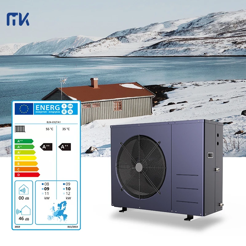 

Новый дизайн, 10 кВт, 12 кВт, 380 В, тепловой насос воздух-вода, инверторный тепловой насос, тепловой насос CO2