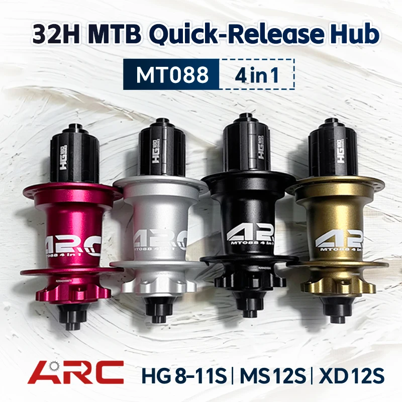 ARC Новое поступление MT-088 Комплект ступиц 4в1 MTB HG/MS/XD 32h 9x100 10x135 Hub 6 Pawl 180 Clicks QR для дисковых аксессуаров для электронных велосипедов ARC Новое поступление MT-088 Комплект ступиц 4в1 MTB HG/MS/XD 32h 9x100 10x135 Hub 6 Pawl 180 Clicks QR для дисковых аксессуаров для электронных велосипедов