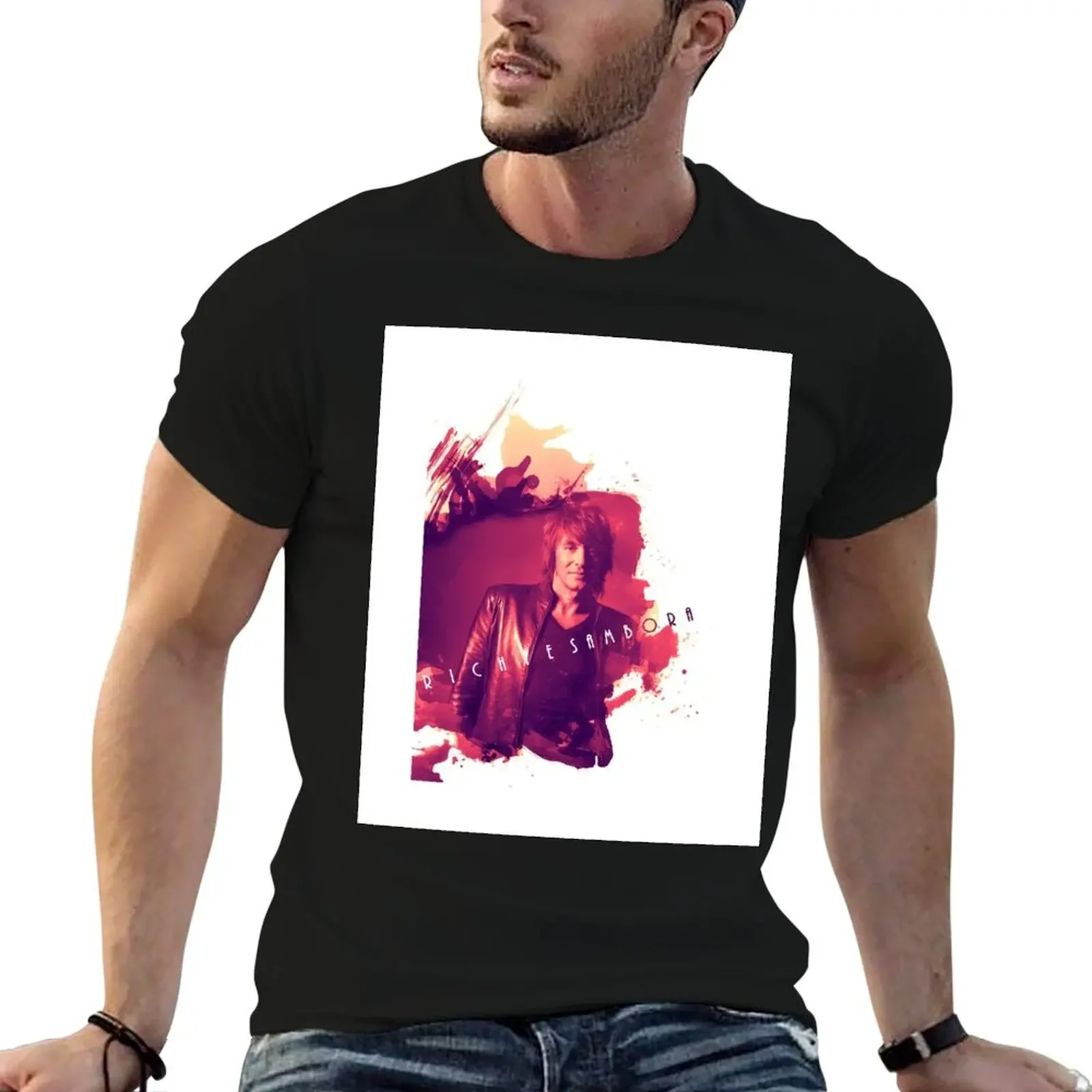 Richie Sambora Splash T-Shirt graphic t shirts Blouse essential t shirt mens fashion