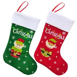 Christmas Stockings Merry Christmas Hanging Sock Rustic Christmas Stockings Hung Xmas Tree New Year Holiday Decoration