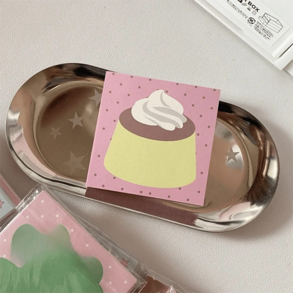 Lucu 50 Lembar Memo Pad Portabel Kue Ikan Scratch Note Pads Strawberry yang Dapat Dilepas Tanpa Luntur untuk Pelajar