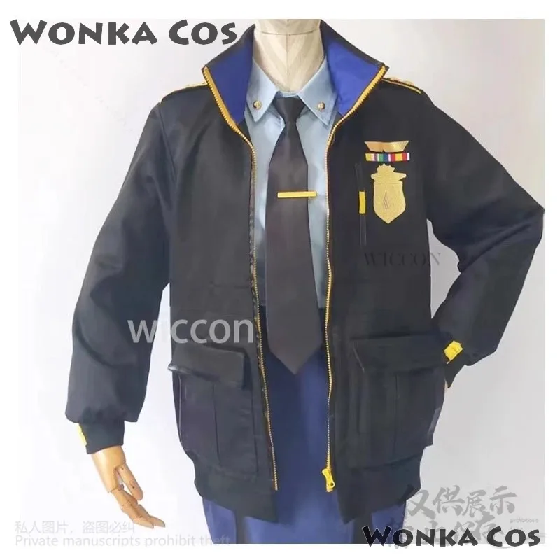 CyGame 블루 아카이브 칸나 코스프레 의상 섹시 드레스 블랙 옐로우 코트 타이 세트 가발 털 귀마개 할로윈 코스프레