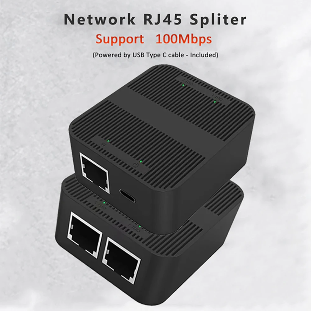 1 To 2 Ethernet Network Cable Network RJ45 Splitter Gigabit Coupler Connector Extender Adapter for Computer TV Box Router Cable